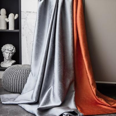 China Hot Sale Gray Polyester Thermal Insulated Grommet Blackout Curtains For Home Bedroom for sale