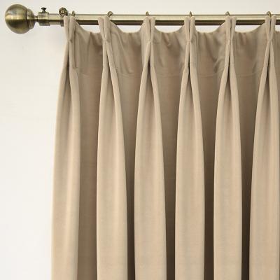 China Wholesale High Quality Blackout Multi-colors Refine Solid Velvet Blackout Ready Made Luxury Soft Curtains For Luxury Living Room for sale