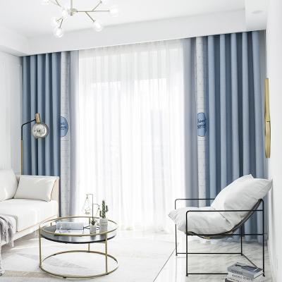 China Cotton Canvas Wholesale Blackout Printing Window Blackout Curtain Ready Made Curtain Panel For Bedroom Living Room Glass Doors for sale