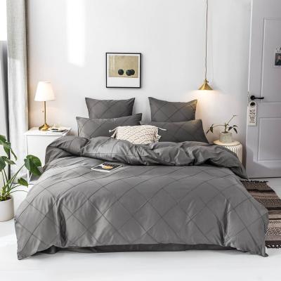 China High Quality Viable Pure Cotton Seersucker Fabric Color Style Merican Bedding Sets Duvet Cover Set Luxury Bed Sheet Set for sale