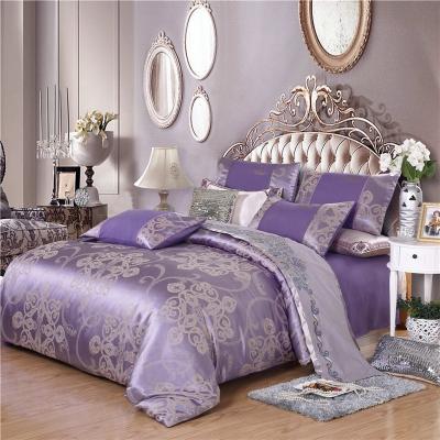 China Sustainable Luxury Jacquard Luxury Bedding Set Floral Printed Duvet Cover Sets Double Queen King Size BedClothes Single Single Bed Linen for sale