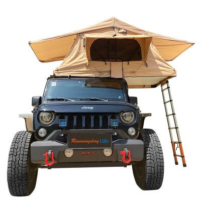 China Camouflage play/field glamping canvas stretch folding marquee cradle family car awning grow outdoor camping roof top tents for sale for sale