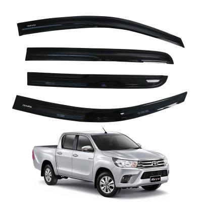 China Fashion Style OEM In The Channel Roof Vent Shade Wind Deflector Sun Rain Guard Car Side Rear Window Sun Shade For Toyota Revo for sale