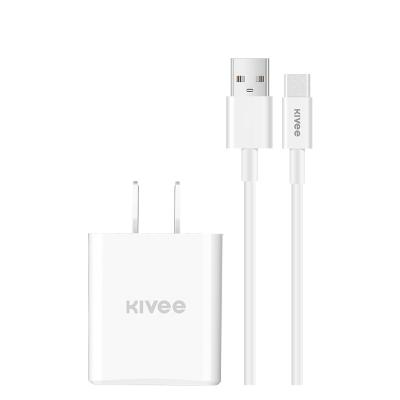 China KIVEE Mobile Phone Fast Speed ​​Charger USB Ports US AC Home Travel Wall Charger Adapter For Phone for sale