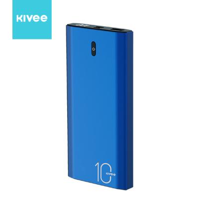 China KIVEE PT06P High Capacity Mental Style Portable Power Bank 10000mAh For Mobile Phone For iPhone for sale