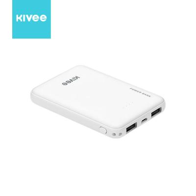 China High Capacity KIVEE Power Bank 5000mAh Dual Portable USB Output Light With LED Light Display for sale