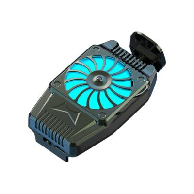 China Rechargeable Anti-Corrosion Cell Phone Cooler Fan Mobile Phone Heatsink For Playing Games Watching Videos With LED Light for sale