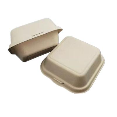 China Modern Disposable Custom Takeout Degradable Lunch Sugar Cane Square Three Food Pulp White Bowl for sale