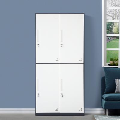 China Adjustable (Height) Customized 4 Door Steel Clothing Locker Wardrobe Locker for sale