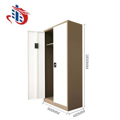 China Knock down almirah design office furniture two door steel wardrobe steel almirah for sale