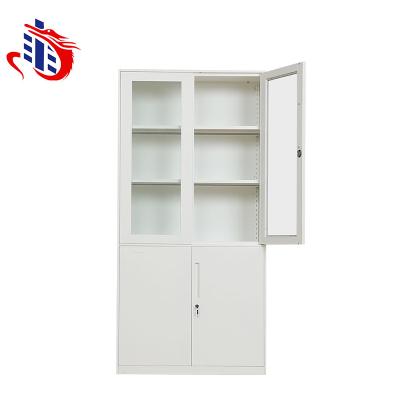 China Popular Steel Cabinet (Other) Door Storage Cabinets Adjustable Glass Steel Locker Infill for sale