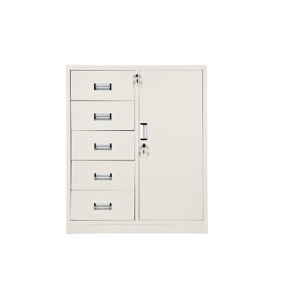 China Knock Down Competitive Price Metal Filing Cabinet Storage Single Door 5 Drawer Filing Cabinet for sale