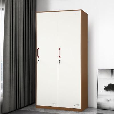 China Colorful Steel Foldable Double Doors Bedroom Wardrobe Lockers Design Wardrobe Closets for sale