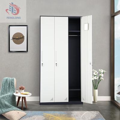 China High Quality Commercial Hot Sale 3 Door Household Office Household Office Furniture Steel Wardrobe Locker for sale