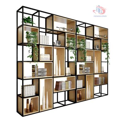 China Modern Luxury Decorative Home Office Display Products Metal Exhibition Shelf Viable for sale