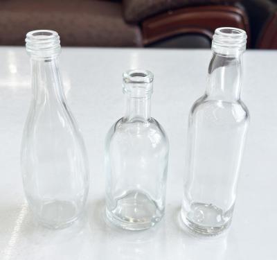 China Clear Sealing Type Cork Empty 30ml 50ml 100ml Liquor Bottles for Ice Wine Clear Glass for sale