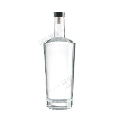 China 250ml 500ml 700ml 1000ml Clear Glass Liquor Bottle With Cork For Home Decoration for sale