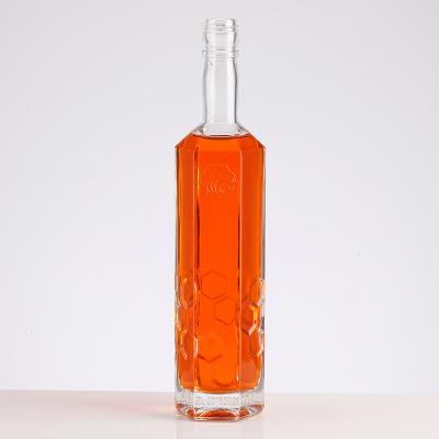 China Glass Wine Bottles for Rum Bourbon Vodka Tequila Handcrafted Old Liquor Glass Bottle for sale