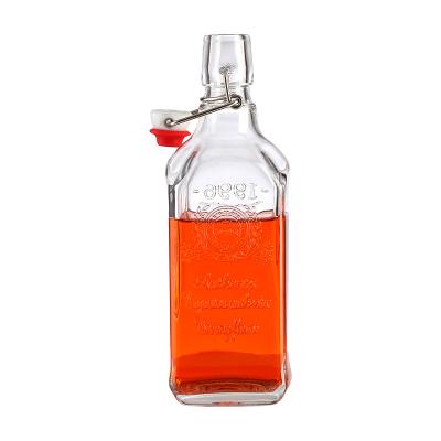 China 500ml Glass Bottle for Home Brewing of Alcohol Airtight Swing Top Seal Included for sale