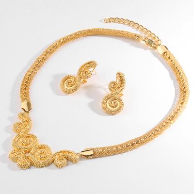 China Good Quality Cheap Costume Jewelry Set Wholesale, Fancy and Elegant Jewelry Set, Dubai Luxury Women's Gold Jewelry Sets for sale