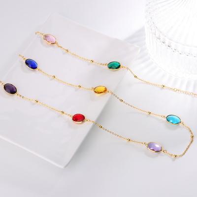 China Good Quality Gold Plated Necklace Water Wave Necklace Chain Necklaces For Women for sale