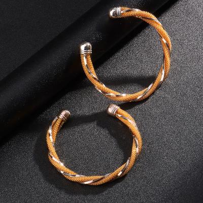 China Good Quality Hot Iron Gold Plated Bracelets Bangles Jewelry Womens 18k Gold for sale