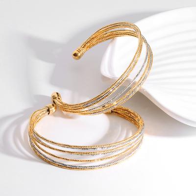 China New Gold Plated Bangle Dubai Bracelets Designs Jewelry 18k Gold Bangle Bracelet Stock Good Quality for sale