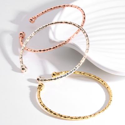 China Good Quality Fashion Jewelry Manufacturers Gold Plating Bangle Bracelets & Bangles Gold Women Jewelry Bracelet for sale