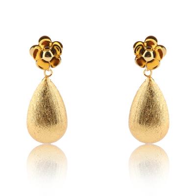 China Good quality new design gold earring designs small circle earrings gold plated circle brass earring for sale