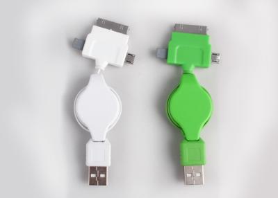 China 3 in 1 Universal Retractable Charging Cable 1m TPE USB for Mobile Phone for sale