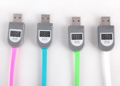 China 3.3ft Flat Micro USB Charging Cable With Current Output Indication Display for sale