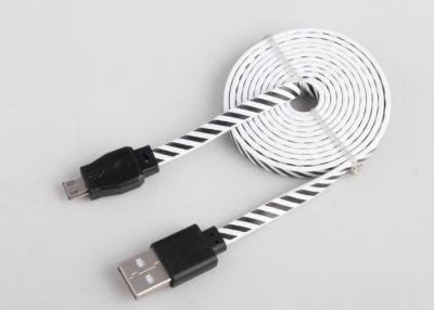 China 3ft 6ft 10ft Flat PVC Printed Micro USB Charging Cable With Multi Artwork Design for sale