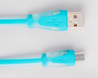 China Visible Micro USB Light Up Cable High Speed Sync 1m With Multiple Color for sale