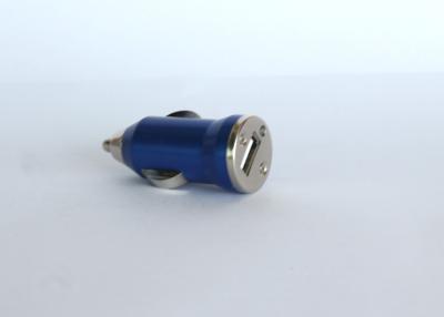 China Quick 2.0 Car Charger Adapter Single USB Port In Blue Color DC 12V - 24V for sale