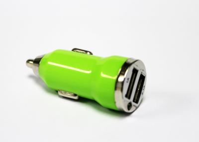 China Classic 2.1A 12V - 14V Bullet Mobile Car Charger With 8 Pin Dual USB Port for sale