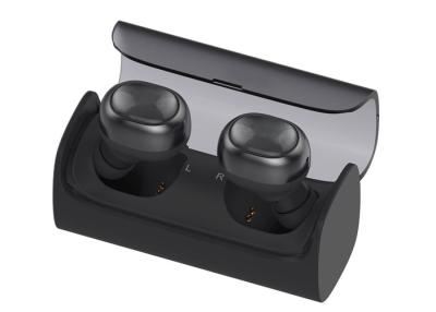 China Invisible Wireless Bluetooth Earbuds Headphones Twins Stereo Black Color for sale