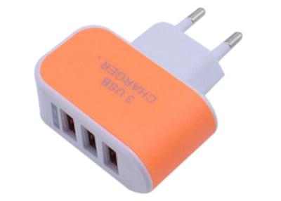 China 3.1A 3 USB Travel European Plug Adapter Multicolor High Speed For Charging for sale