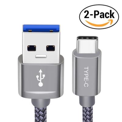 China Nylon Braided Type C Cable 6.6 FT Fast Charging USB A To USB C Cable for sale