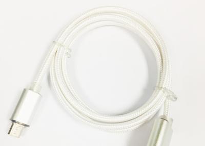 China Micro / type-c / lightning high gloss braided USB cable lighting for mobile phone for sale