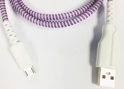 China O relâmpago/tipo-c cabeça plástica trançou o micro cabo de carregamento 1m 2m de USB 3m à venda