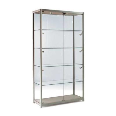 China All kinds of glass showcase / store wood veneer store show modern glass display cabinet for sale