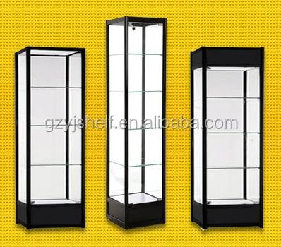 China Aluminum Corner Glass Display Cabinet / Custom Glass Showcase Can Be Customized for sale