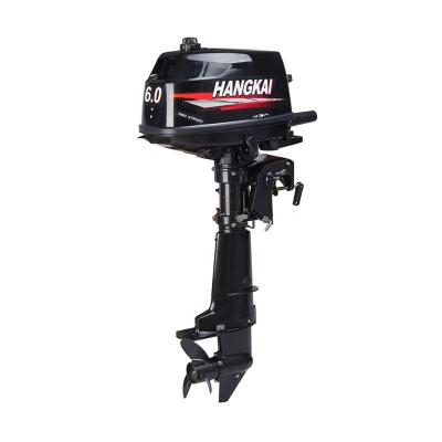 China New HANGKAI 6hp 2 Stroke Popular Gasoline Leisure Water Cooled Outboard Engine For Inflatable Boat for sale