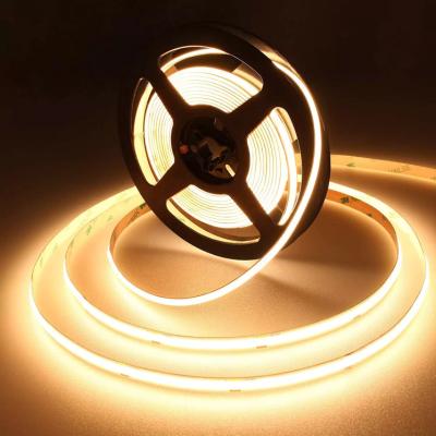 China Hotel High Density No Spot No Dark Area FOB Led Strip 24V 384 Led Flexible COB Led Strip Light for sale