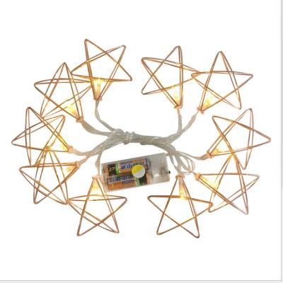 China 3M20L 10/20 European Iron LED Stars Led Decoration Battery-Powered Strings Fairy Lights Wedding Christmas Party Light for sale