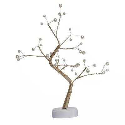 China 20 Inch Lit Tree Christmas Festival Decoration Led Bonsai String Light Battery and USB Operated Tree Lights for Indoor Decoration and Gift for sale