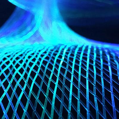 China Super shine colors variable led mesh fiber optic light for ceiling and tree decorative fiber optic netting with good price for sale