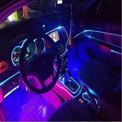 China RGB Color Changing Mini LED Car Side Glow Fiber Optic Body Lamp RGB Light Top Material Rating Fade Power Flash Item Remote Input Type for sale