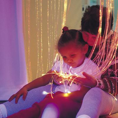 China No Electricity Kids Sensory Light Snoezelen Rooms Therapy Fiber Optic Kit Blanket Chandelier Curtain Projection Sensory Light for sale