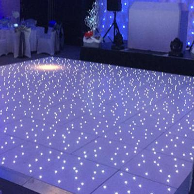 China RGB Color Changing PMMA RGB Fiber Optic Floor Light Fiber Optic Star Floor Kits Shiny Led Light Design For Open Terrace Flooring for sale